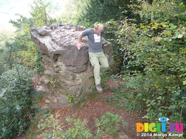 FZ008896 Marijn jumping of Devil's pulpit